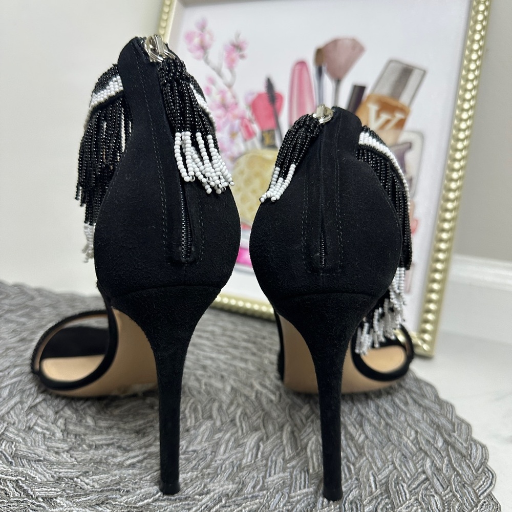 Gianvito Rossi Beaded And Suede heels. - Picture 12 of 14